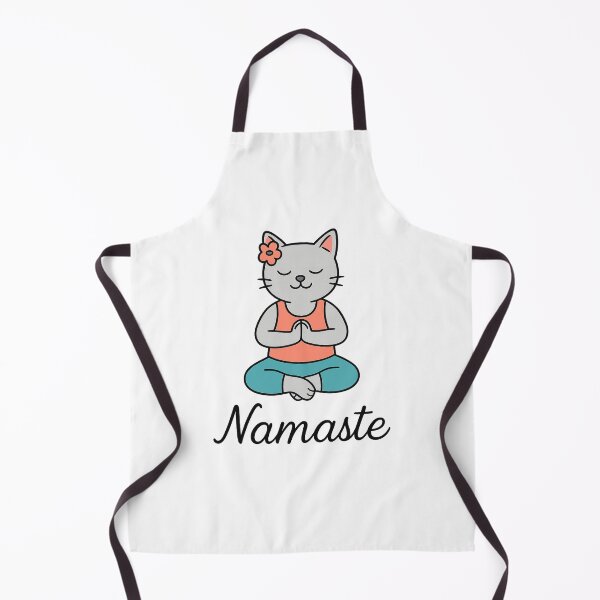 Item preview, Cartoon Cat in Namaste Pose designed and sold by MindspacePrints.