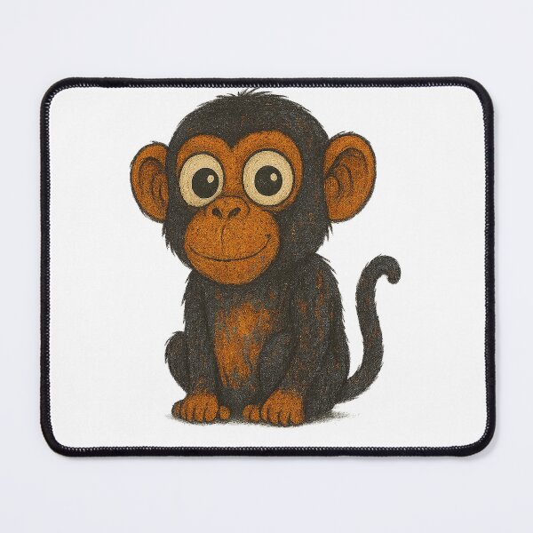 Item preview,  Big Eyed Chimpanzee – Cute Cartoon Monkey Illustration designed and sold by DigiBloom24.