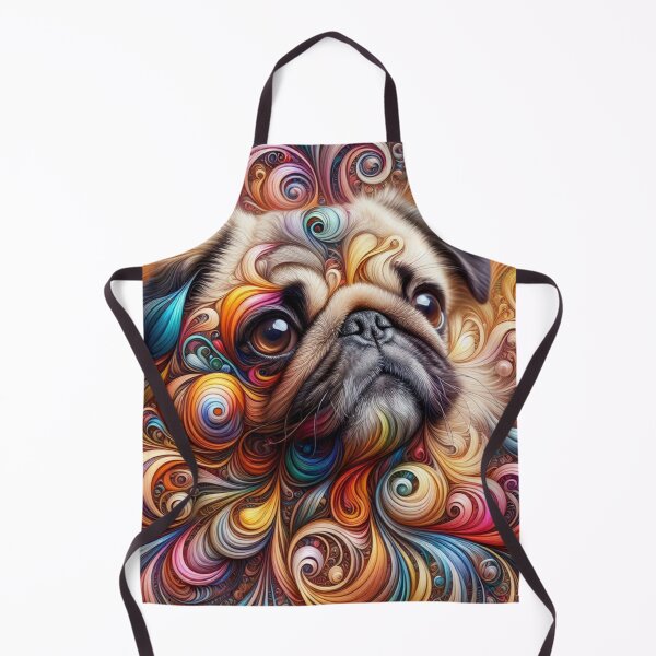 Item preview, Multicolored Pug Dog Fractal designed and sold by Wags & Tails.