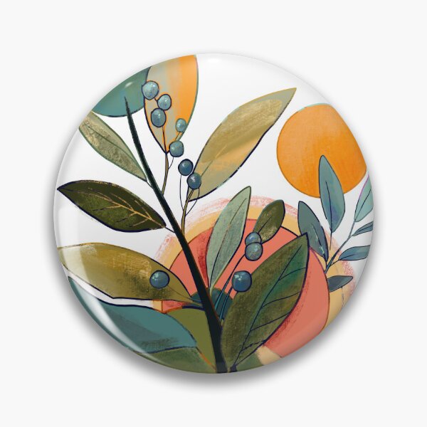 Item preview, Abstract Botanical Leaf & Berry Aart designed and sold by Monica Dix.