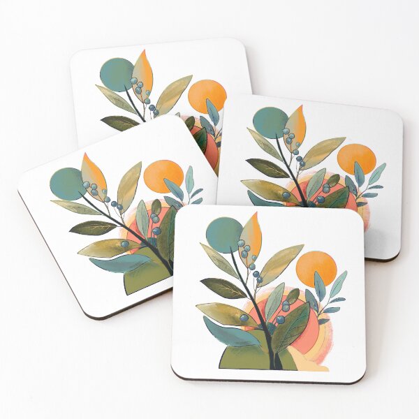 Item preview, Abstract Botanical Leaf & Berry Aart designed and sold by Monica Dix.