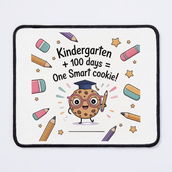 Item preview, Kindergarten 100 Days of School – One Smart Cookie Teacher Student T‑Shirt designed and sold by podlook.