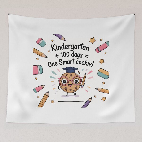 Item preview, Kindergarten 100 Days of School – One Smart Cookie Teacher Student T‑Shirt designed and sold by podlook.