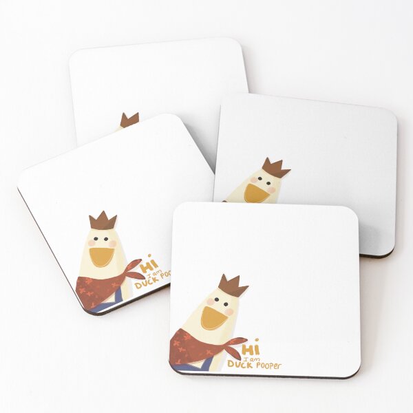 Item preview, Funny Duck Pooper Sticker – Cute Cartoon Duck with Slogan "Hi I’m a Duck Pooper", Silly Kids Animal Humor Gift designed and sold by Pragatee.