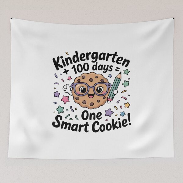 Item preview, Kindergarten 100 Days of School – One Smart Cookie Teacher Student T‑Shirt designed and sold by podlook.