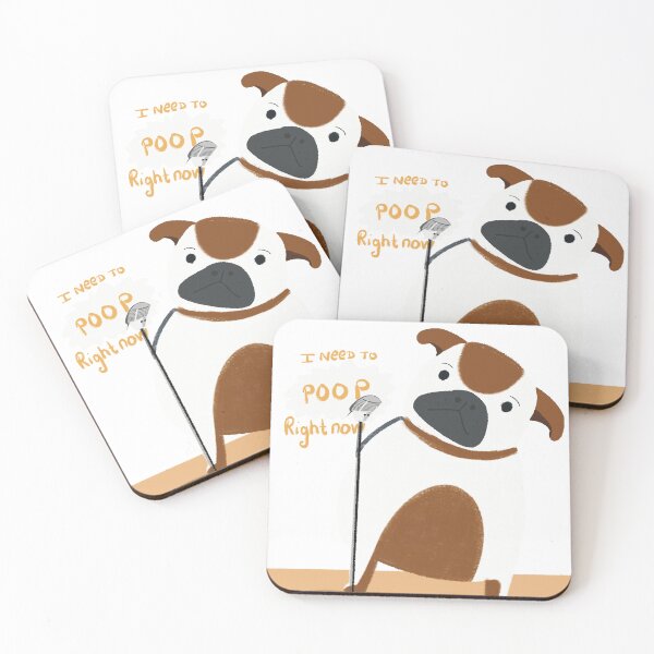 Item preview, Funny Dog Sticker – I Want to Poop Right Now – Cute Puppy Humor for Kids, Pet Lovers & Dog Owners designed and sold by Pragatee.
