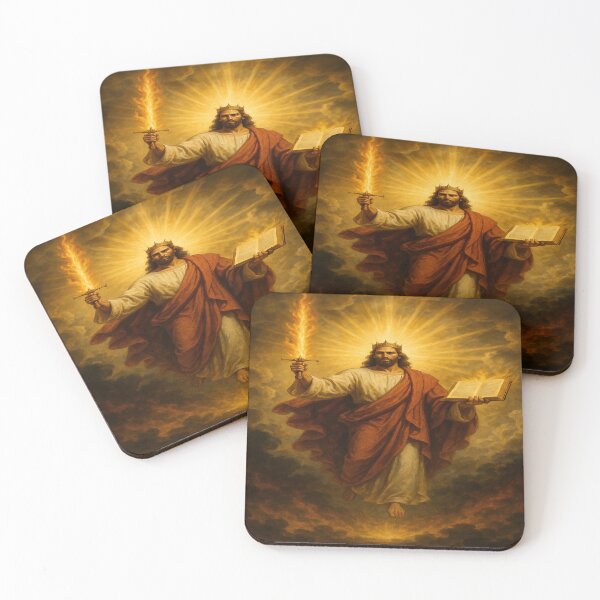 Item preview, The King Returns with Power – Flaming Sword and Book of Life designed and sold by Bigornia.