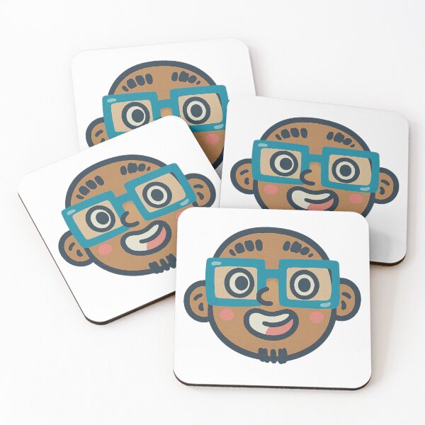 Item preview, Smiley Bald Guy – Cartoon Face with Big Glasses designed and sold by CanSparkleArt.