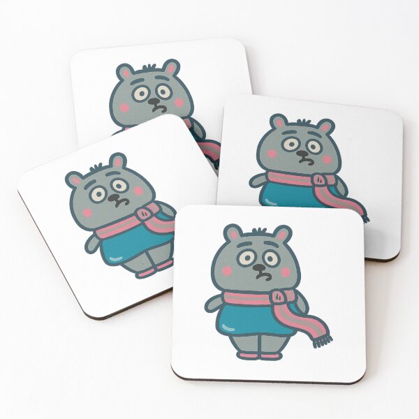 Item preview, Worried Winter Bear – Cartoon Cutie in a Scarf designed and sold by CanSparkleArt.