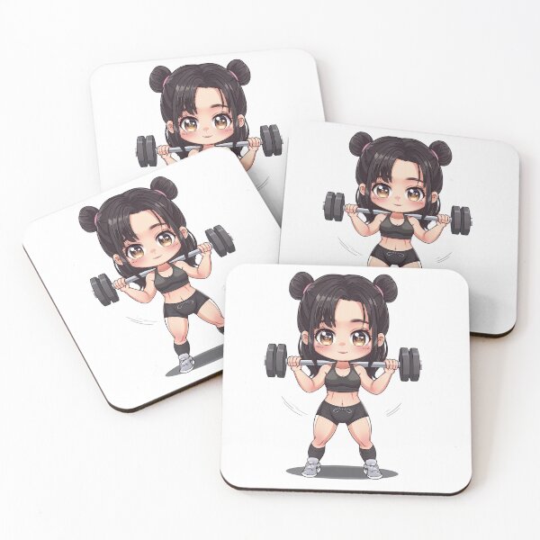 Item preview, Chibi Gym Girl: Barbell Power designed and sold by ArgentoArt.