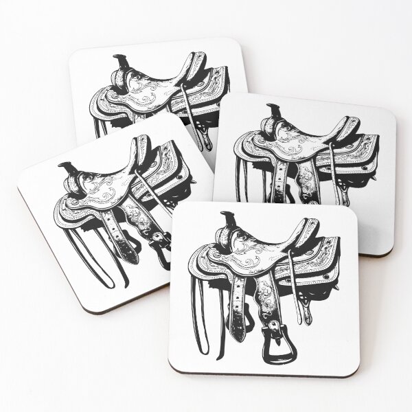 Item preview, Western Saddle Illustration – Vintage Cowboy Ranch Gear Art designed and sold by inkoutninja.