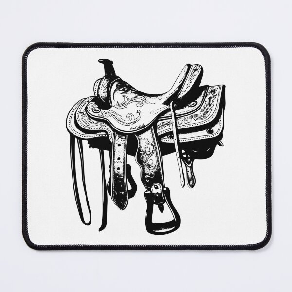 Item preview, Western Saddle Illustration – Vintage Cowboy Ranch Gear Art designed and sold by inkoutninja.