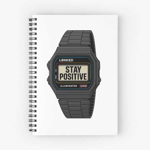 Item preview, L8NKED Retro stay positive digital watch  designed and sold by L8nked.