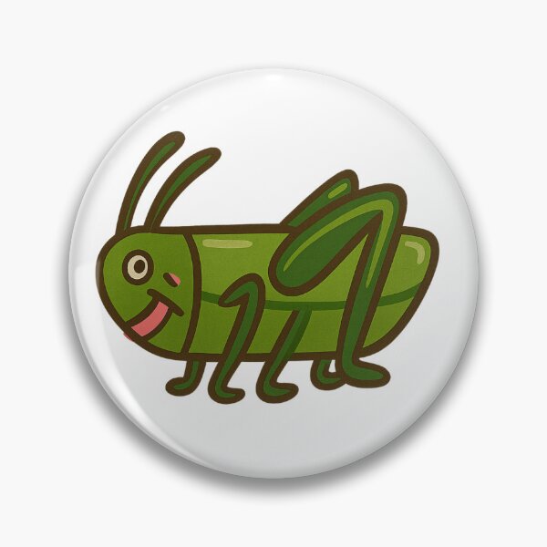 Item preview, Happy Grasshopper – Leafy Green Bug Buddy designed and sold by CanSparkleArt.