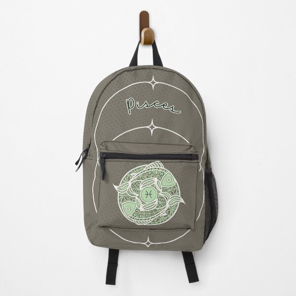 Item preview, Pisces Mandala Zodiac Sign Fish Green Gray designed and sold by TackyTime.