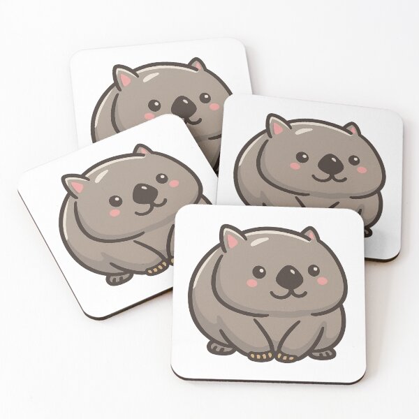 Item preview, Happy Wombat – Cute Aussie Animal Art designed and sold by CanSparkleArt.