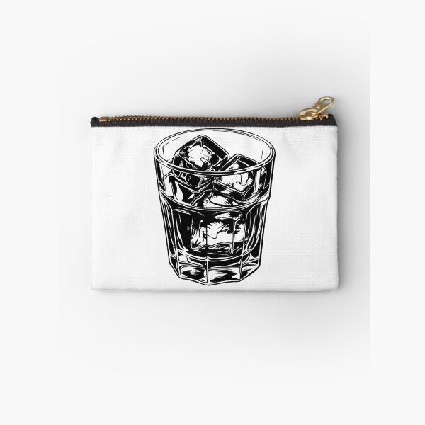 Item preview, Whiskey Glass with Ice – Bold Black and White Barware Art designed and sold by inkoutninja.