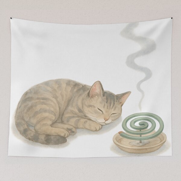 Item preview, Cat and mosquito coil designed and sold by mayhaku.
