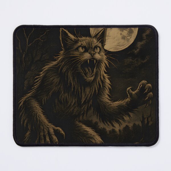 Item preview, Ozzy Pawsbourne – Meow at the Moon | Vintage Cat Rock Design designed and sold by bvnf.