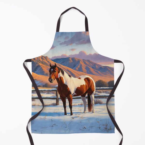 Item preview, Bay Paint Horse Pinto Quarter Horse in Snow designed and sold by csforest.