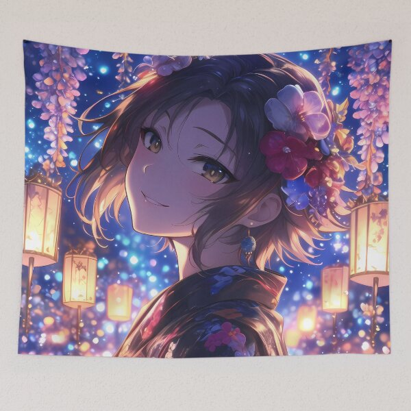 Item preview, Nishizumi Maho Dark Floral Kimono Girls und Panzer Anime designed and sold by mildaclairmo.