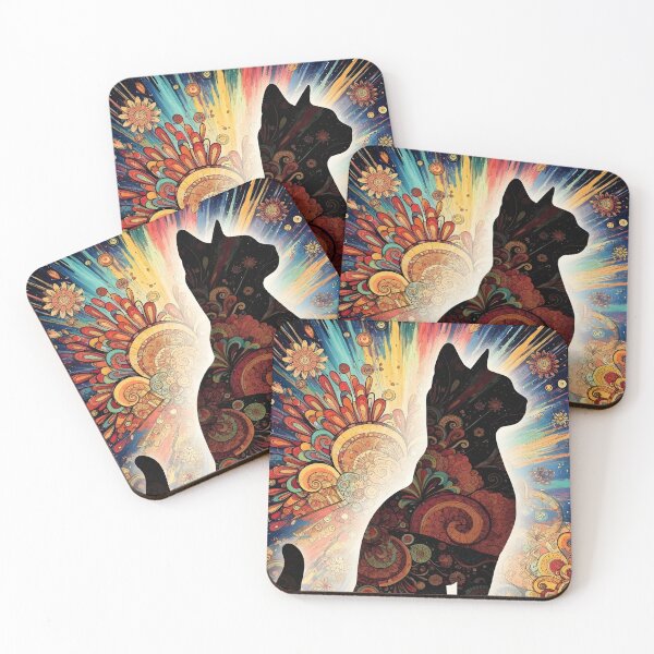 Item preview, Abstract Flowery Cat designed and sold by artedamensagem.