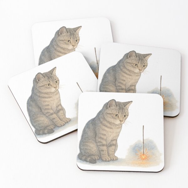 Item preview, Cat and sparkler designed and sold by mayhaku.