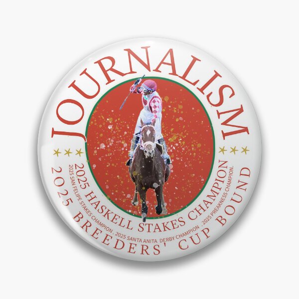 Item preview, Journalism wins the Haskell Stakes horse racing design designed and sold by Ginny Luttrell.