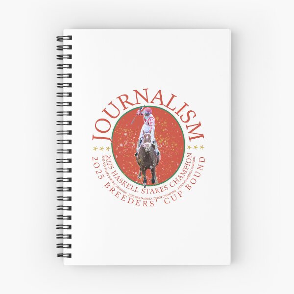 Item preview, Journalism wins the Haskell Stakes horse racing design designed and sold by Ginny Luttrell.