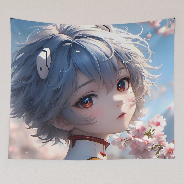 Item preview, Rei Ayanami Sakura Wisteria Soft Neon Genesis Evangelion Anime designed and sold by mildaclairmo.