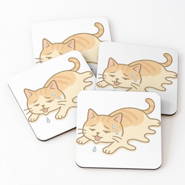 Item preview, Cat melting in the heat designed and sold by mayhaku.