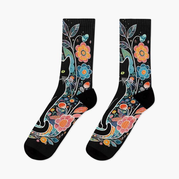Item preview, Whimsical Abstract Flowery Cat designed and sold by artedamensagem.