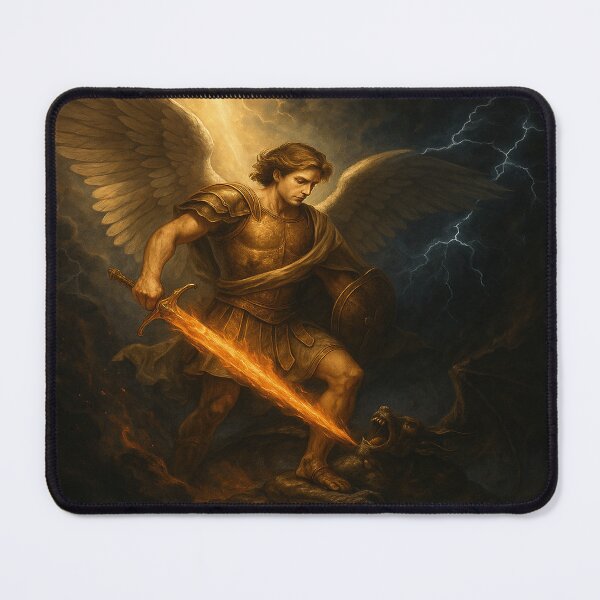 Item preview, Archangel Michael – Warrior of Light vs Darkness designed and sold by Bigornia.