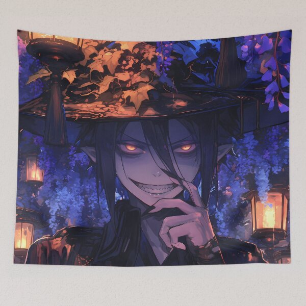 Item preview, Mephisto Pheles Enigmatic Wisteria Lantern Master Blue Exorcist Anime designed and sold by mildaclairmo.