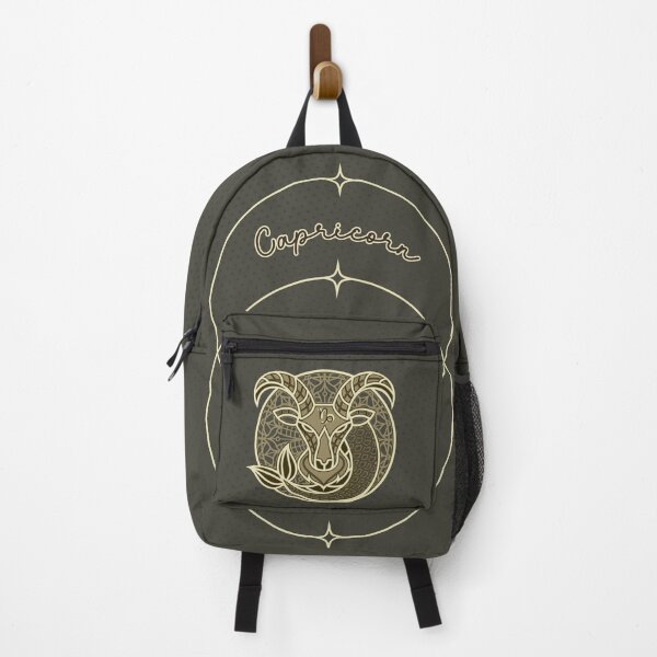 Item preview, Capricorn Mandala Zodiac Sign Goat Green Gray designed and sold by TackyTime.