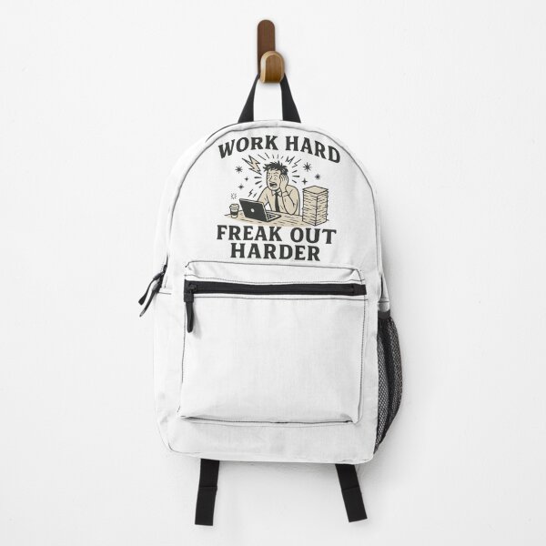 Item preview, Work Hard Freak Out Harder – Motivational Humor T-Shirt Design designed and sold by Artivio2025.