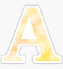 Letter A - Yellow Sticker
