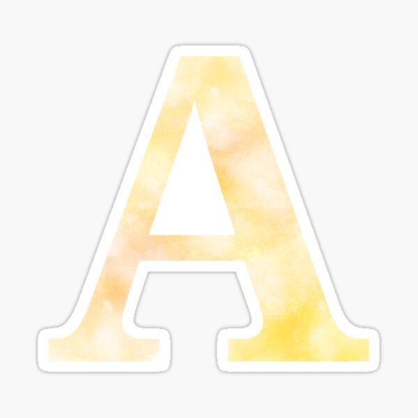 Letter A - Yellow Sticker