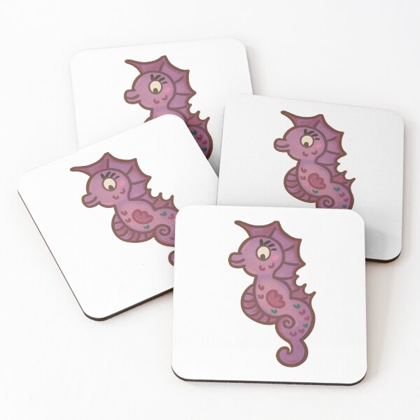 Item preview, Pretty Purple Seahorse – Whimsical Ocean Animal Art designed and sold by CanSparkleArt.