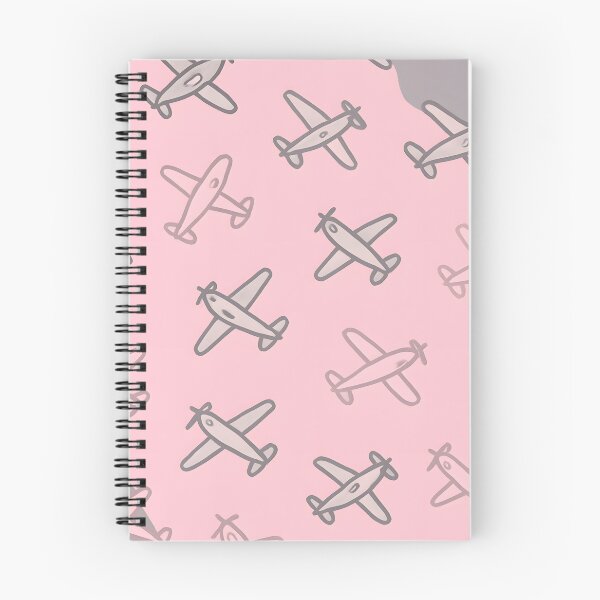 Item preview, Vintage Airplane Pattern in Pink and Grey designed and sold by SassyArtistry.
