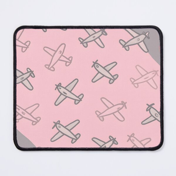 Item preview, Vintage Airplane Pattern in Pink and Grey designed and sold by SassyArtistry.