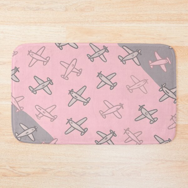 Item preview, Vintage Airplane Pattern in Pink and Grey designed and sold by SassyArtistry.