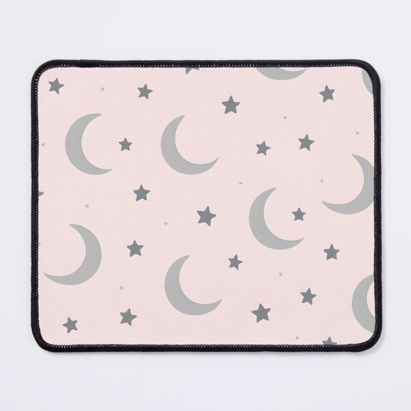 Item preview, Crescent Moon and Star Pattern in Soft Pink designed and sold by SassyArtistry.