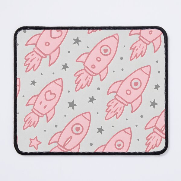 Item preview, Cute Pink Rocket Seamless Space Pattern designed and sold by SassyArtistry.