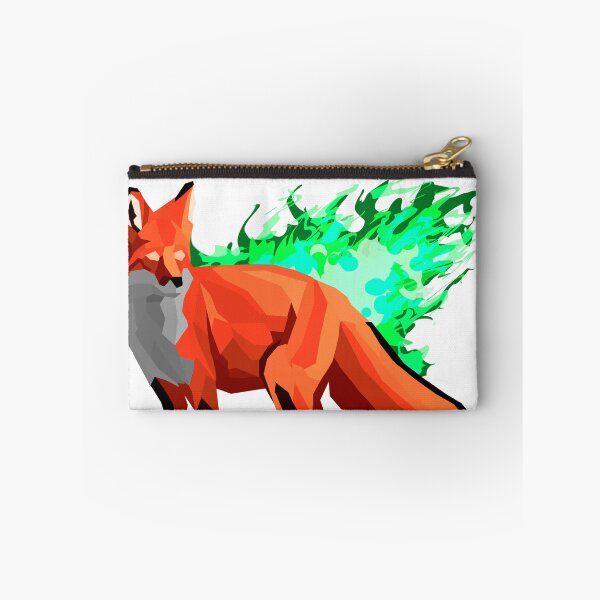 Item preview, Emerald Fire Fox – Low Poly Style designed and sold by Just-Draws-22.