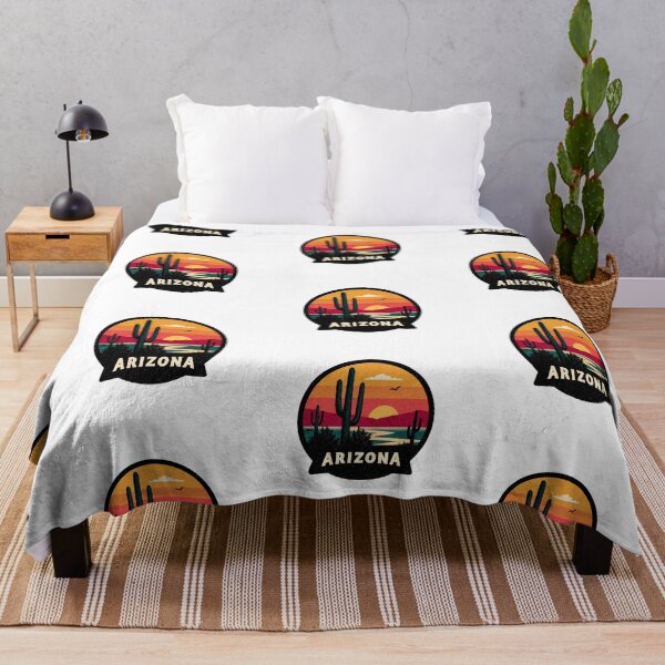 Item preview, Vibrant Arizona Desert Sunset Wall Art with Cactus Silhouettes and Serene River Scene designed and sold by myfavoritesm4.