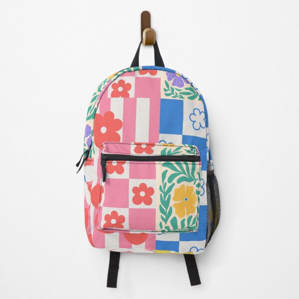 Item preview, Retro Floral Checkerboard Pattern – Colorful Vintage Flower Design designed and sold by lunacustomsph.