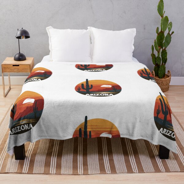 Item preview, Vibrant Arizona Desert Sunset with Cactus Silhouettes and Serene River Scene designed and sold by myfavoritesm4.