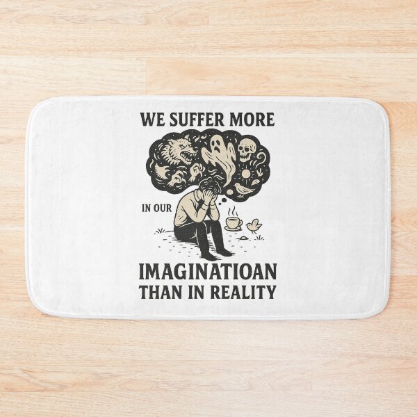 Item preview, We Suffer More in Our Imagination Than in Reality – Stoic Wisdom Quote Design designed and sold by Artivio2025.