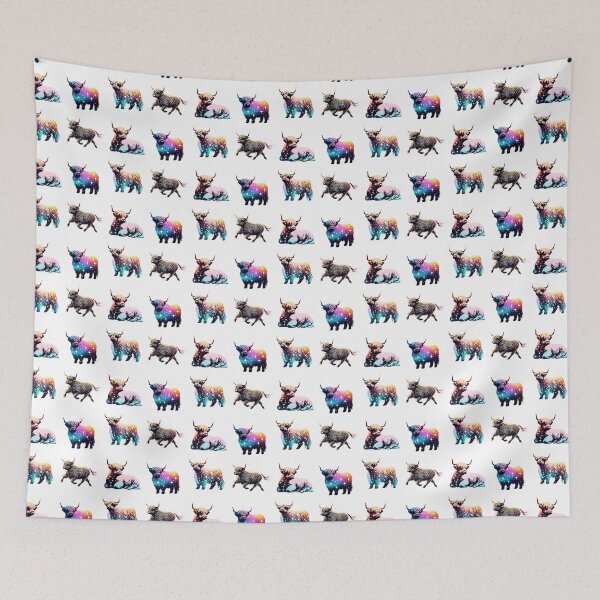 Item preview, Glitter Scottish Highland Cows designed and sold by TheAnimalZ00.